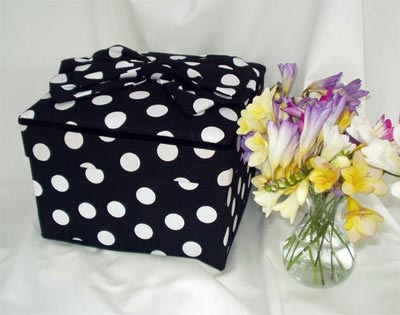 Black with White Polka  Dots