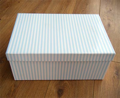 Blue Candy Stripe Rectangular Box