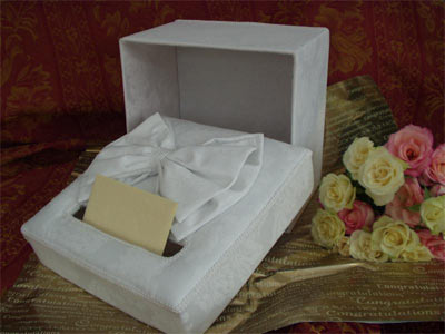 Wedding Card Holder Box - detail of lid and interior
