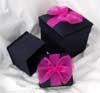 Black Moire Box with choice of Bow topping