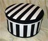 Black & White Striped Hat Box