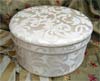 Cream Jacquard "Lucas" Hat Box, as designed for Downton Abbey